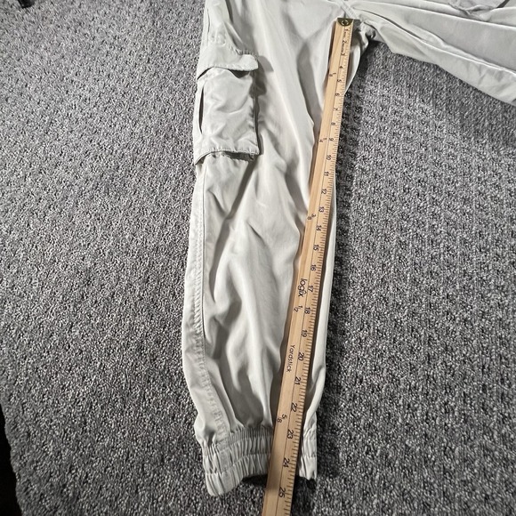 Zara Man Cargo Pants Size Small Off White Elastic Waist Side Cargo Pockets 26x24 - Picture 8 of 11